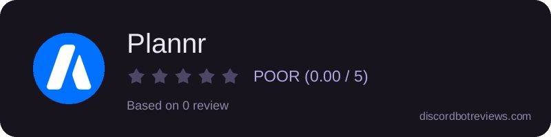 Rating widget preview for Plannr