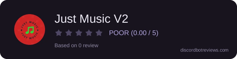 Rating widget preview for Just Music V2