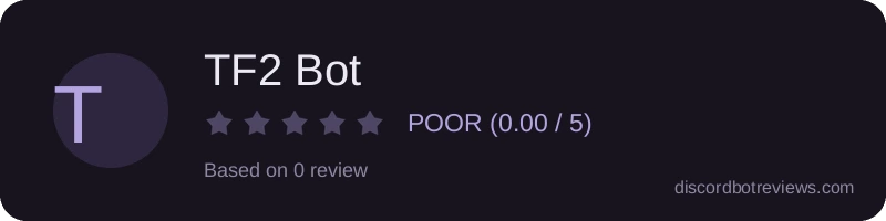 Rating widget preview for TF2 Bot