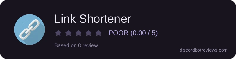 Rating widget preview for Link Shortener
