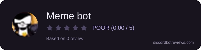 Rating widget preview for Meme bot