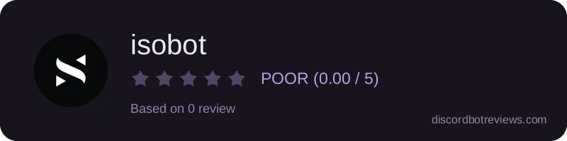 Rating widget preview for isobot