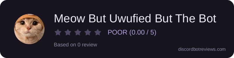 Rating widget preview for Meow But Uwufied But The Bot