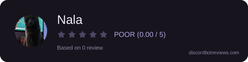 Rating widget preview for Nala