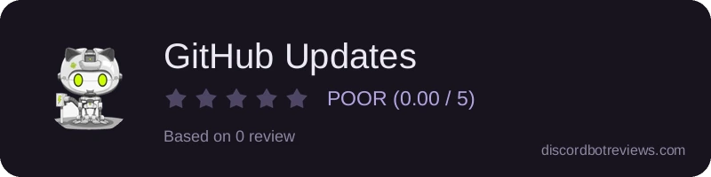 Rating widget preview for GitHub Updates
