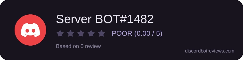 Rating widget preview for Server BOT#1482