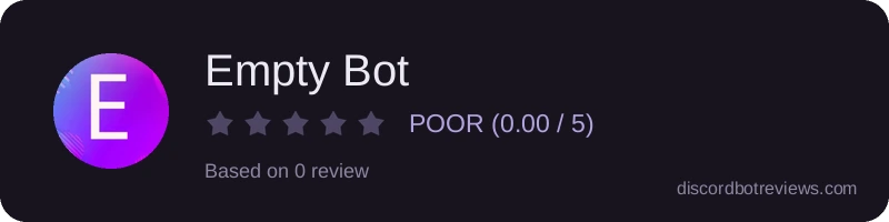 Rating banner for Empty Bot