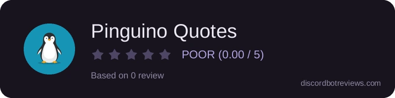 Rating widget preview for Pinguino Quotes