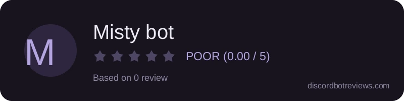Rating widget preview for Misty bot