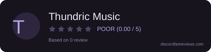 Rating banner for Thundric Music