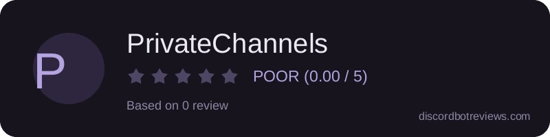 Rating widget preview for PrivateChannels