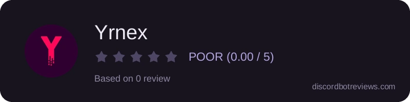 Rating widget preview for Yrnex