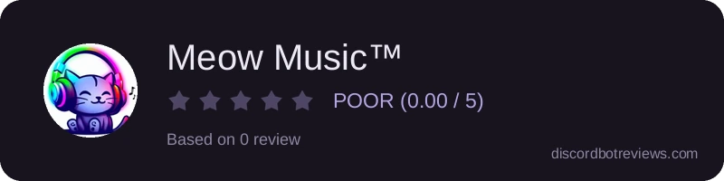 Rating widget preview for Meow Music™