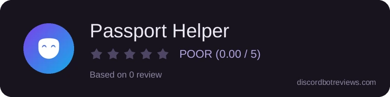 Rating widget preview for Passport Helper