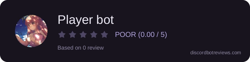Rating widget preview for Player bot