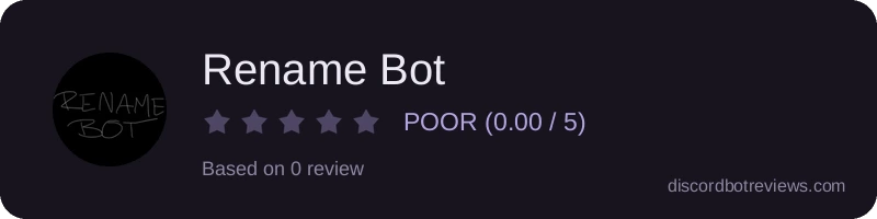 Rating widget preview for Rename Bot
