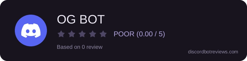 Rating widget preview for OG BOT