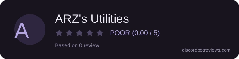 Rating widget preview for ARZ's Utilities