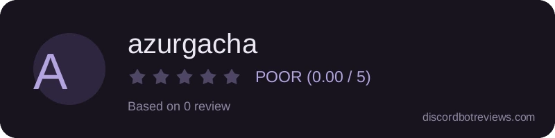 Rating widget preview for azurgacha