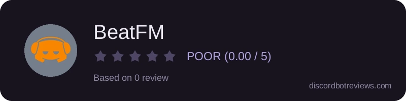 Rating widget preview for BeatFM