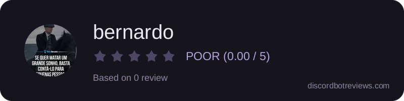 Rating banner for bernardo