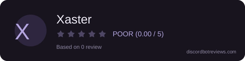 Rating banner for Xaster