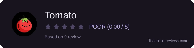 Rating widget preview for Tomato