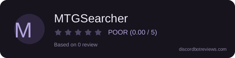 Rating widget preview for MTGSearcher