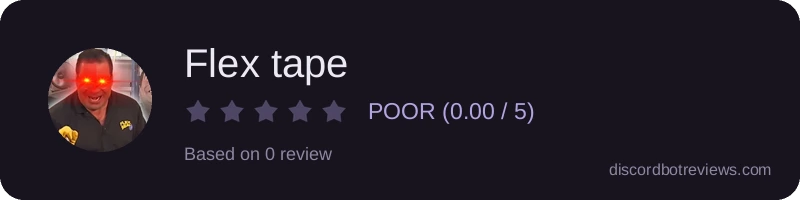 Rating widget preview for Flex tape