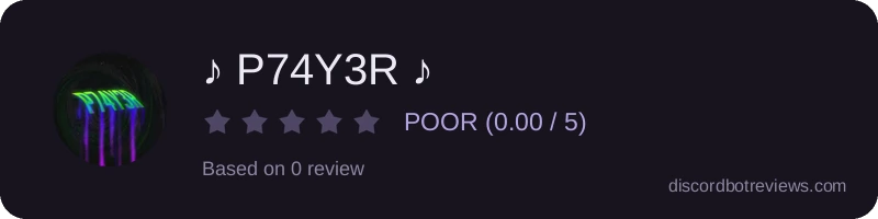 Rating widget preview for ♪ P74Y3R ♪