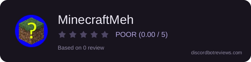 Rating widget preview for MinecraftMeh