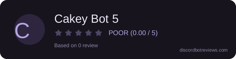 Rating widget preview for Cakey Bot 5