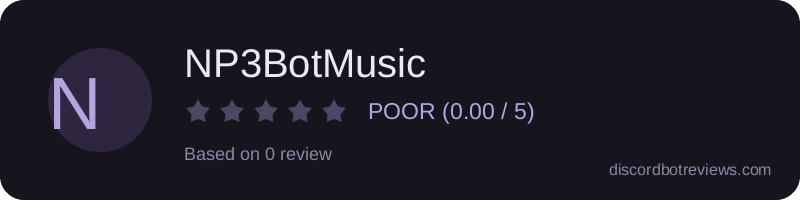 Rating widget preview for NP3BotMusic