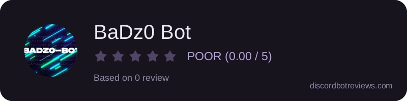 Rating widget preview for BaDz0 Bot