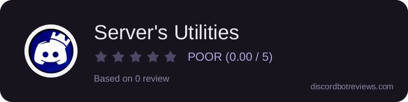 Rating widget preview for Server's Utilities