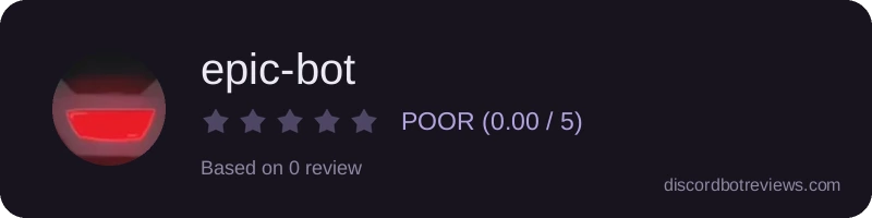 Rating widget preview for epic-bot