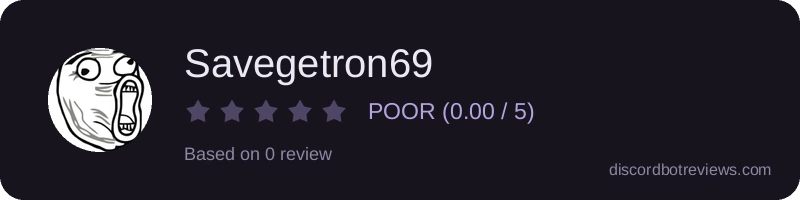 Rating widget preview for Savegetron69