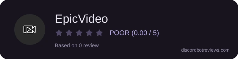 Rating widget preview for EpicVideo