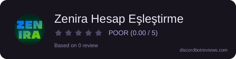 Rating widget preview for Zenira Hesap Eşleştirme