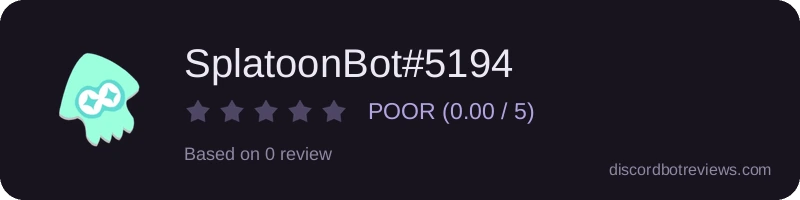 Rating widget preview for SplatoonBot#5194