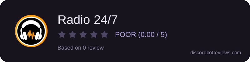 Rating widget preview for Radio 24/7