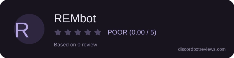 Rating widget preview for REMbot