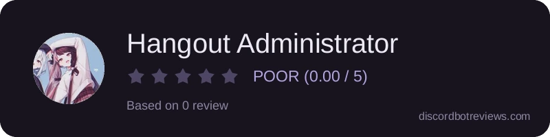 Rating widget preview for Hangout Administrator 
