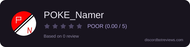 Rating widget preview for POKE_Namer