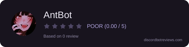 Rating widget preview for AntBot