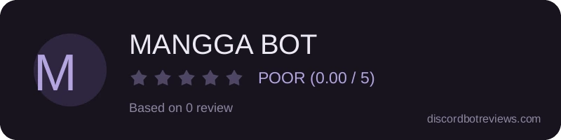 Rating widget preview for MANGGA BOT