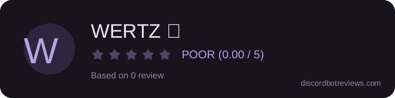 Rating widget preview for WERTZ 🦅