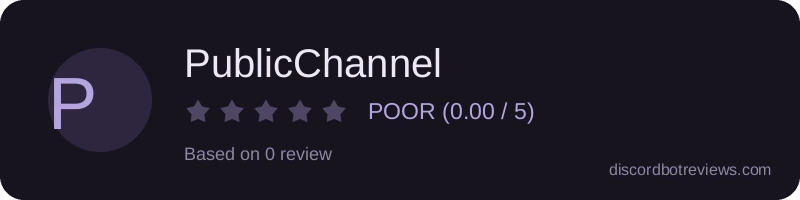 Rating widget preview for PublicChannel