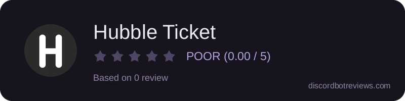Rating widget preview for Hubble Ticket