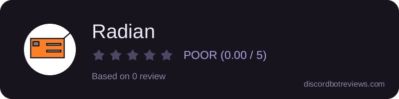 Rating widget preview for Radian